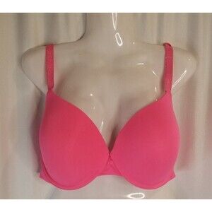 Victoria's Secret Women's Bra Size 38DDD Pink Tee Shirt Bra Demi Underwire LOVE